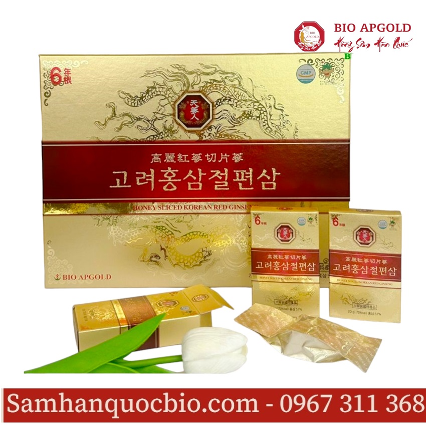 Hồng Sâm Lát tẩm mật ong bio apgold