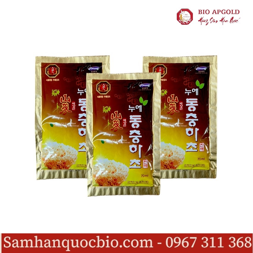 nước đông trùng hạ thảo sâm núi hộp 30 gói bio apgold 