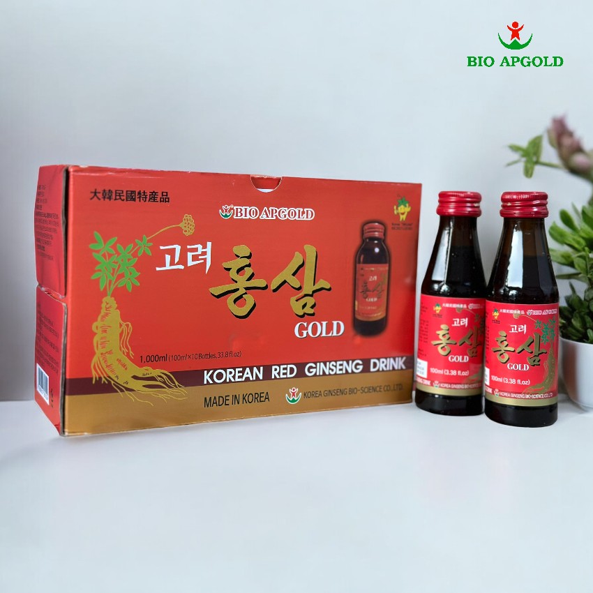 nước sâm hộp 10 chai - bio apgold