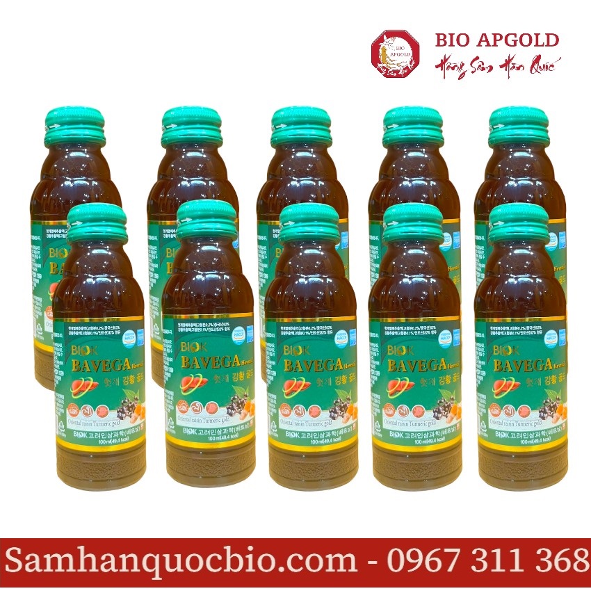 nước uống bổ gan bavega hàn quốc hộp 10 chai