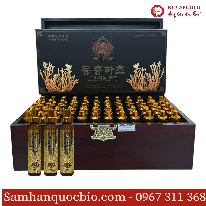 Đông Trùng Hạ Thảo Hàn Quốc Hộp 60 Ống Bio Apgold