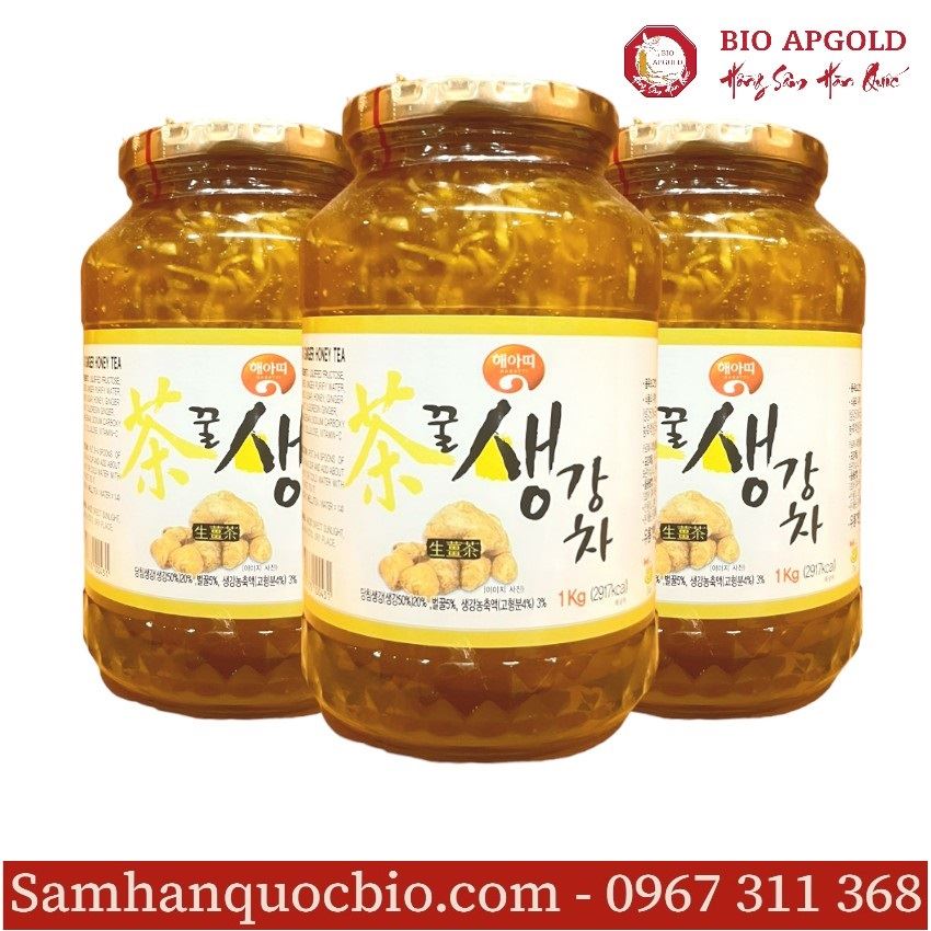 Mật Ong Gừng Hàn Quốc Lọ 1kg - Gavo Fram