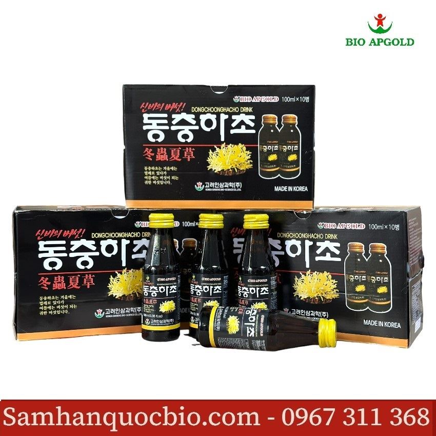 Nước Đông Trùng Hạ Thảo Hộp 10 Chai - Bio Apgold