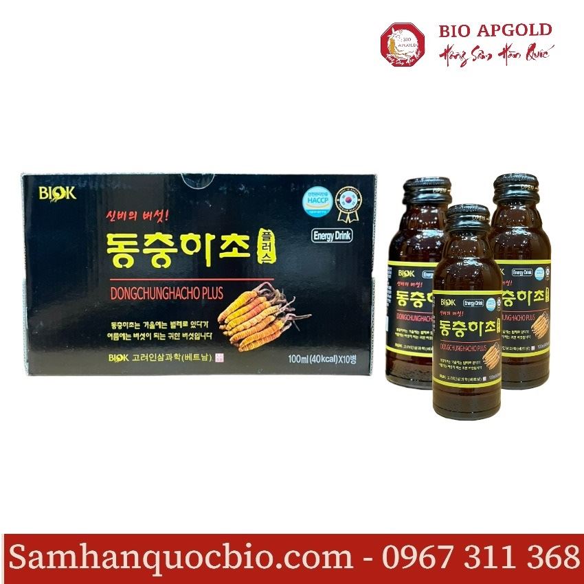 Nước Đông Trùng hạ Thảo Hộp 10 Chai Biok - Well Bio 