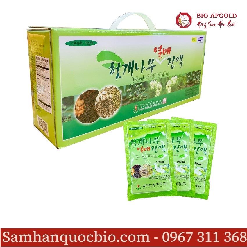 Nước Uống Bổ Gan Hovenia hàn Quốc hộp 30 gói - Bio Apgold